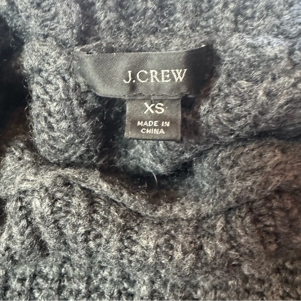 J. Crew Dark Gray Wool Alpaca Blend XS Turtleneck Sweater